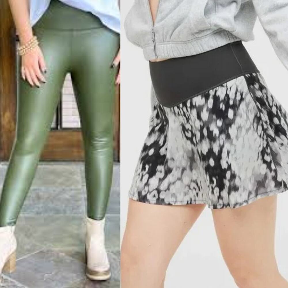 NWT Aerie Offline Lot of 2 - Floral Printed Tennis Skort & Leggings Bundle Sz M
